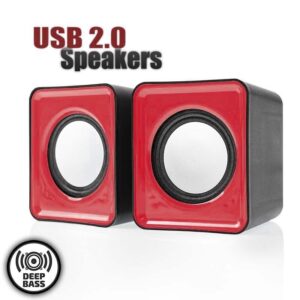 Kisonli Στέρεο Ηχεία USB 2.0 V310 Κόκκινο/Μαύρο