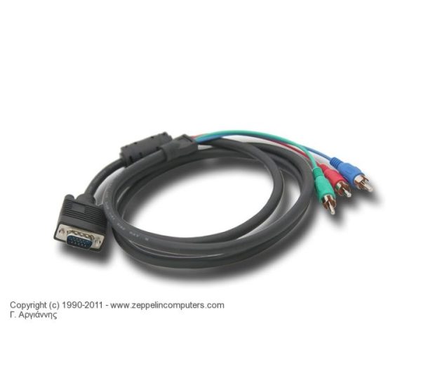 1.8M VGA TO 3 RCA LEAD CABLE FOR HD TV