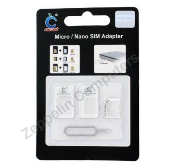 Nano SIM & Micro SIM Adapter Set white