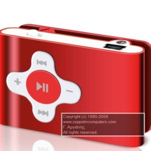 Sweex Clipz MP3 Player Red 2 GB
