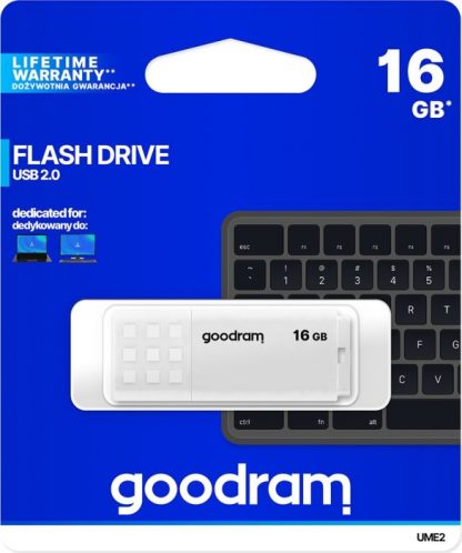GoodRAM UME2 16GB USB 2.0 Flash Drive, White